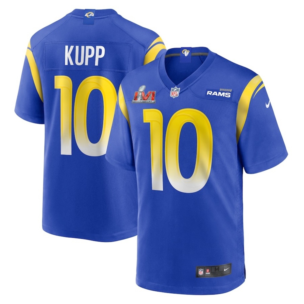 Nike Cooper Kupp Los Angeles Rams Royal Super Bowl LVI Game Patch Jersey